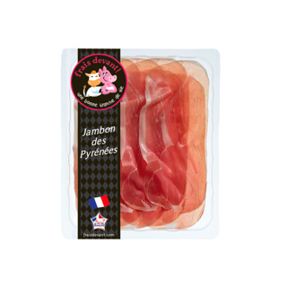 Ham Cured Pyrenees Sliced SFA Frais Devant 100gr Pack | Box w/10packs 