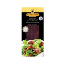 Chilled Duck Breast Sliced Smoked Larnaudie Excellence VacPack 90gr | Box w/15units